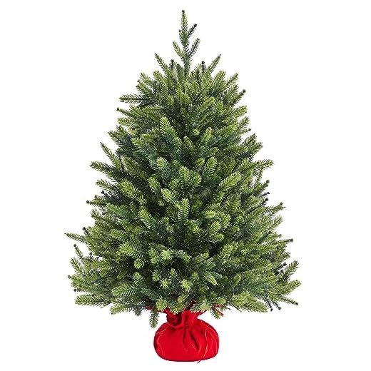 Yaheetech 91 cm Mini Albero di Natale Artificiale Piccolo da Tavolo con Base Portatile in Miniatura Realistico Ornamenti per Casa Ufficio Interno