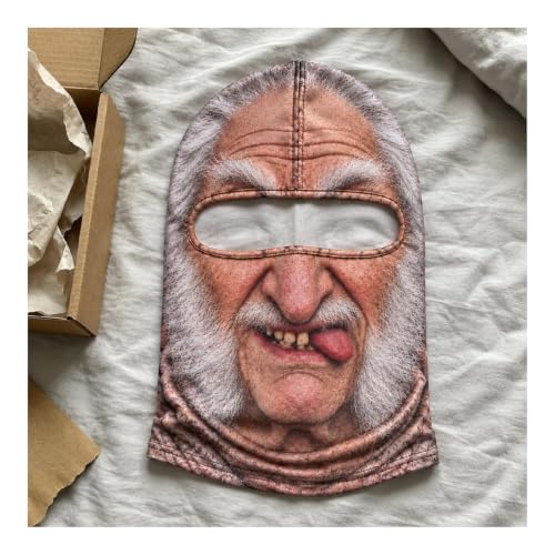 Funny Ski Mask Realistic Full Face Balaclava Old Man Ski Mask - image 6