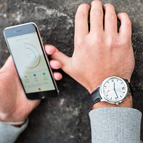 Mondaine Helvetica Smartwatch - Reloj de Cuero negro para Hombre y Mujer, MH1.B2S80.LB , 44 MM