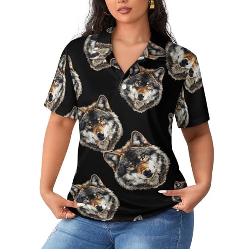 Polo de manga corta para mujer Wolf fresco contra el calor