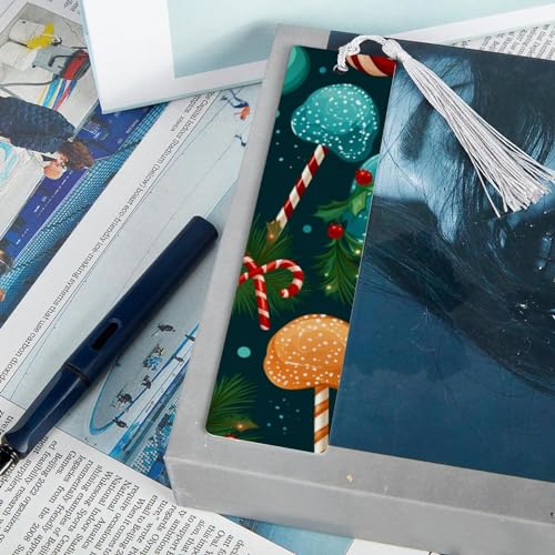 Marque-pages canne de Noël à pompons pour vos lectures d'hiver cozy - 7