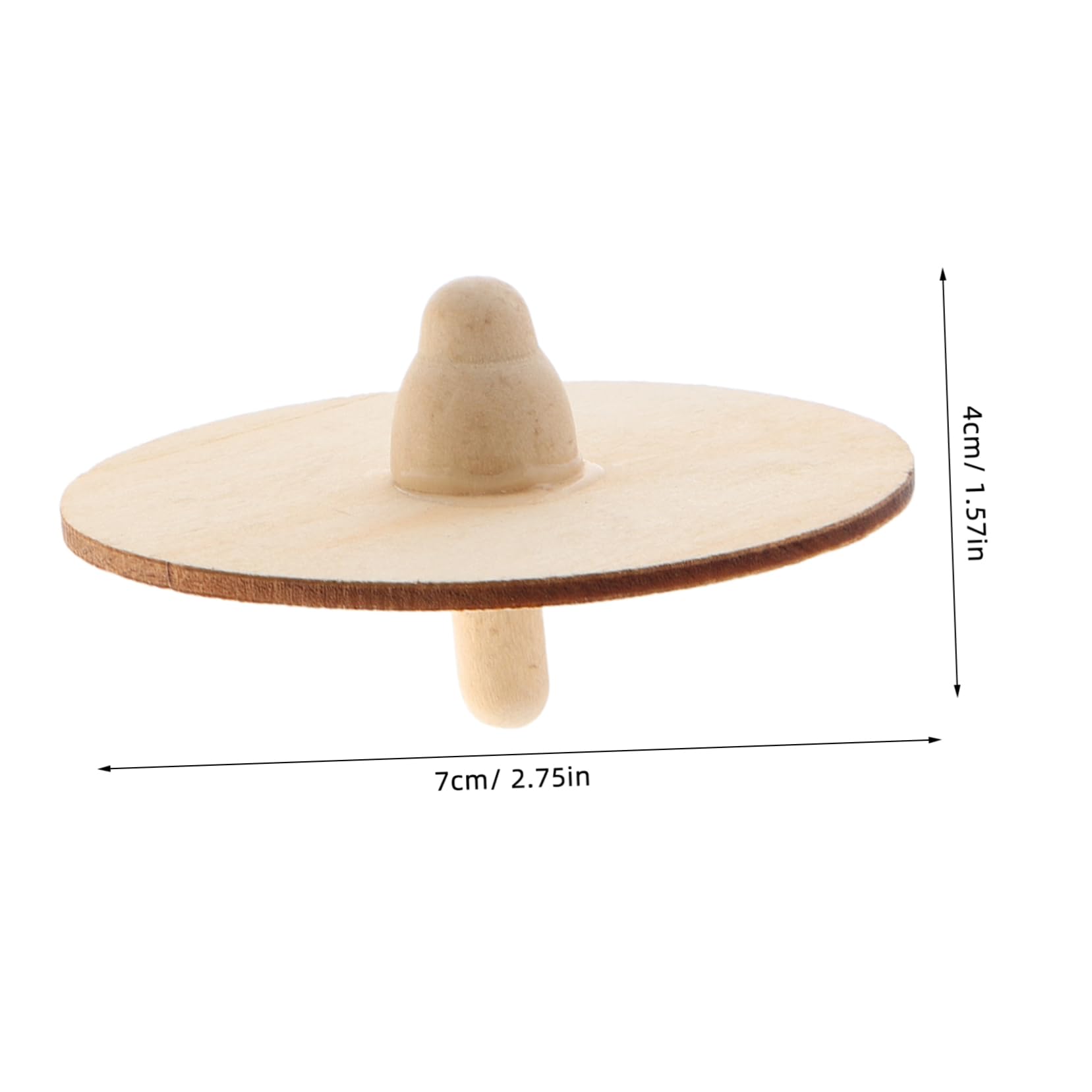 VANZACK 6Pcs Unpainted Wooden Spinning Tops DIY Painting for Handmade Creative Craft for Home School and Kindergarten Activities Safe Natural Wood