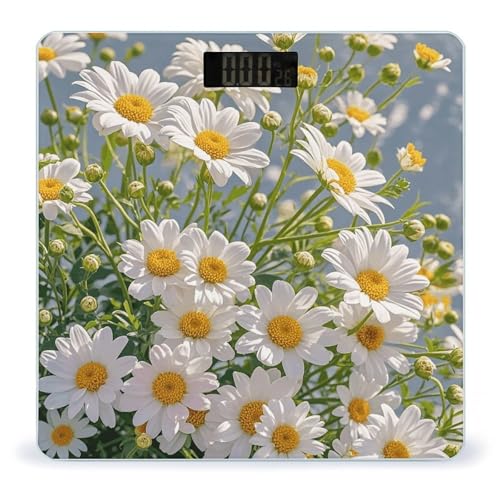 Báscula digital de baño con pantalla LCD y vidrio templado miniatura 1