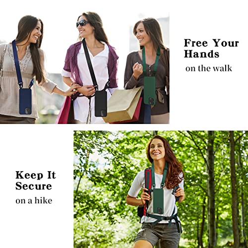 Image of Compatible with iPhone 14 Pro Max Case with Lanyard Crossbody iPhone Case with Strap Adjustable Shockproof Drop Protection Silicone Phone Cover for iPhone 14 Pro Max 6.7'' Black