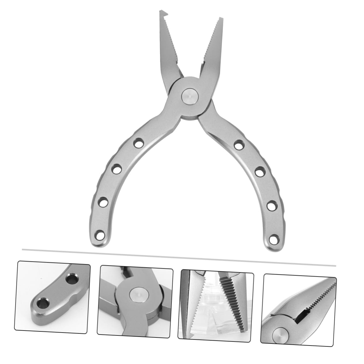 Happyyami Angelzange Multifunktionale Schneidezange mit Korrosionsschutz aus Aluminiumlegierung und Sprengringöffner für Geflochtene Schnüre für Angelzubehör