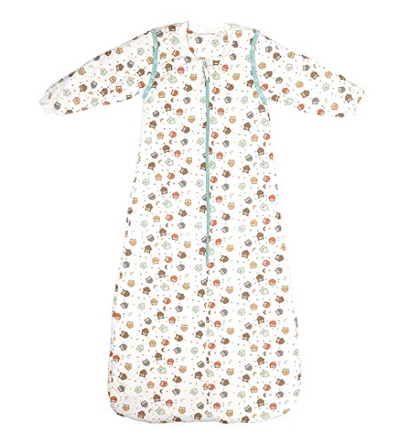 Saco de dormir para bebé Slumbersac con Mangas Largas REMOVIBLES - Búho, 2.5 Tog, 0-6 meses