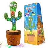 Ayeboovi Dancing Talking Cactus Baby Toy Mimicking Recording Cactus Toy Repeats What You Say 120 Songs Toddler Toys Easter Gifts for Kids Birthday Pranks for Toddlers Autism Toys for 3 4 5 6+