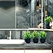 GREENTIME 4 Pack Fake Plants in Black Pot Mini Artificial Eucalyptus Potted Plant Small Faux Grass Greenery Potted for Indoor Home Office Farmhouse Bathroom Table Decoration