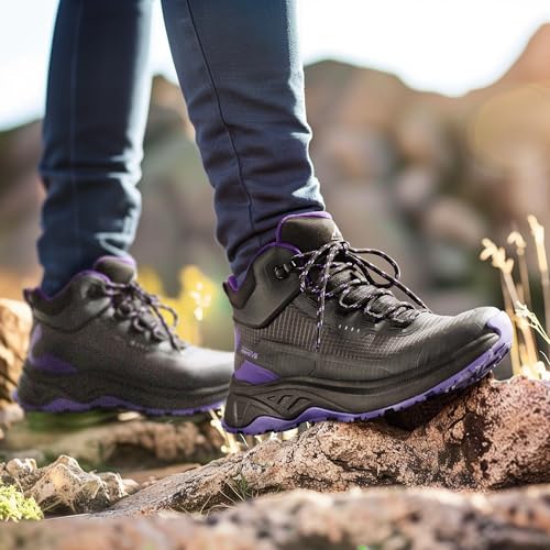 Image of NORTIV 8 Women's Waterproof Lightweight Hiking Boots Ankle Trekking for Outdoor