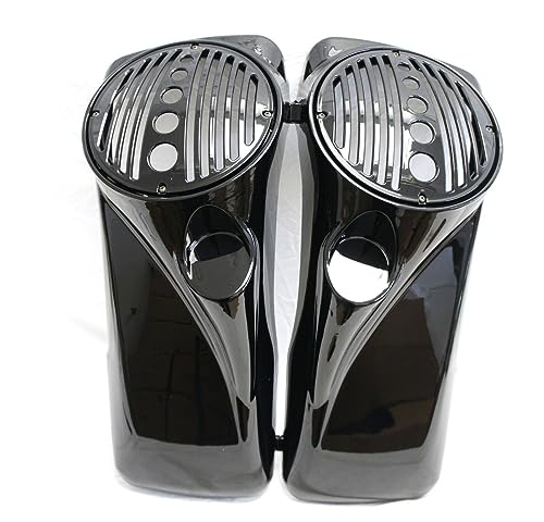 Vivid Black 8" Speaker Lids para Harley Touring 1994-2013