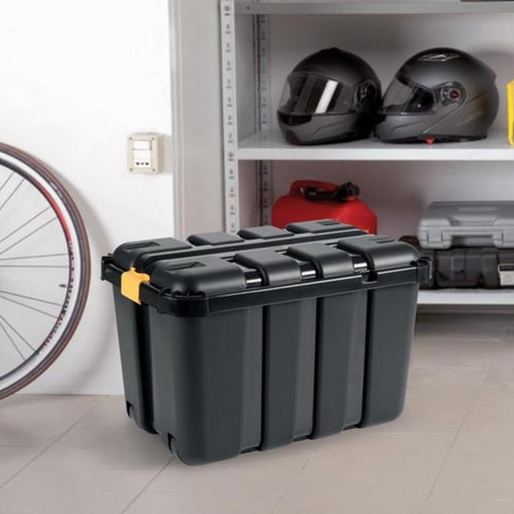 Tontarelli BoxOne Porta-Attrezzi, 140 L, 79 x 52 x h 52 cm, Nero/Ambra