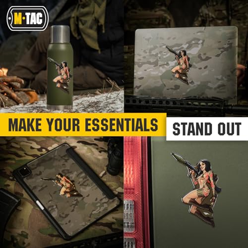Image of M-Tac Morale Sticker Tactical Girl - 3D Tactical Military Sticker for Laptop, Tablet, Phone, Notebook, Car Bumper, Hard Hat (№9 RPG Japan)
