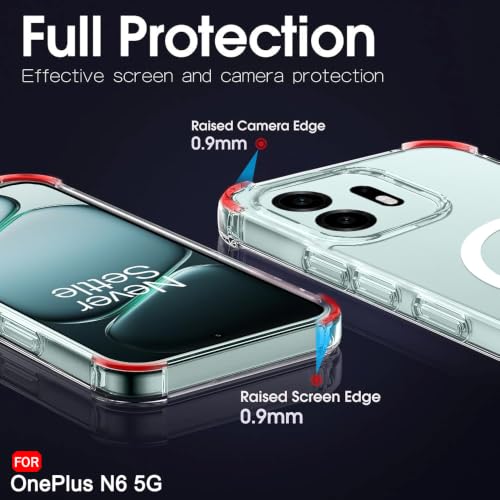Image of TheGiftKart ShockProof Ultra-Hybrid Back Cover Case for OnePlus N6 5G Compatible with MagSafe | 360 Degree Protection | Crystal Clear Hard Back Cover Case for OnePlus N6 (PC & TPU, Transparent Bumper)