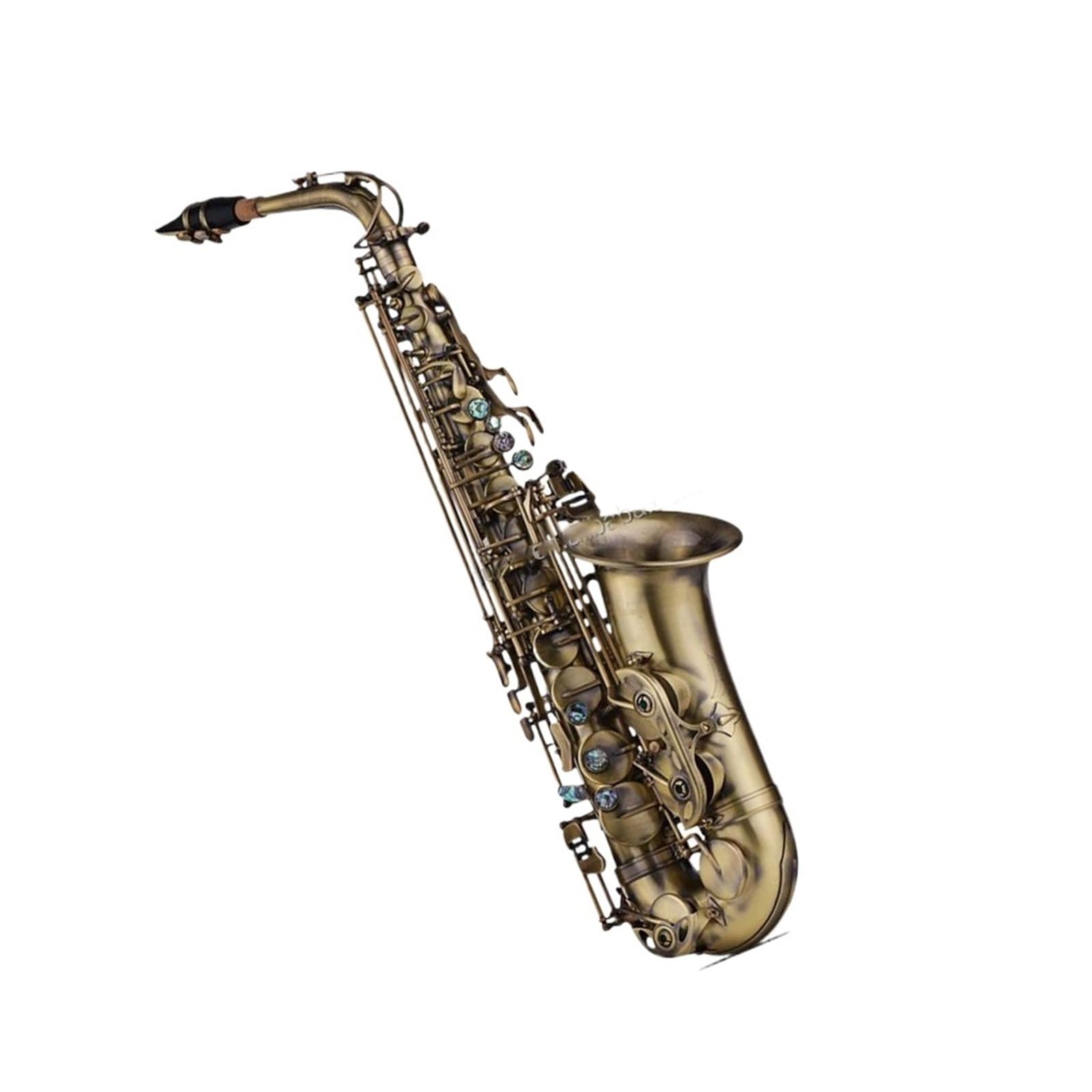 Sassofono professionale Sassofono Contralto In Mi Bemolle Con Finitura Anticata E Motivo Inciso Strumento A Fiato