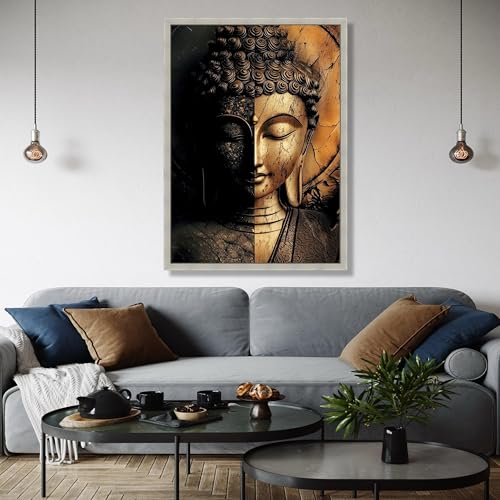 Visage de Bouddha décoration murale art de méditation - 4