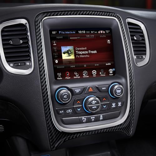 Image of for 2014-2020 Dodge Durango Accessories GPS Navigation Panel Cover Decals Carbon Fiber Stickers