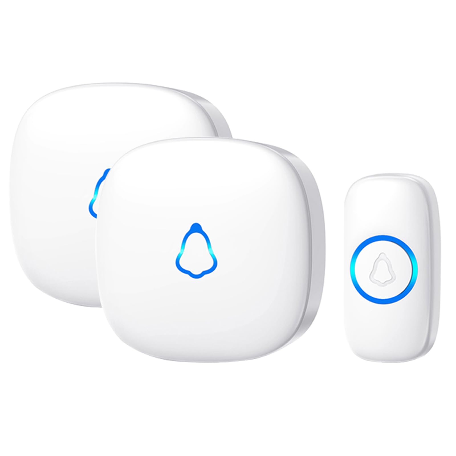 SECRUI Wireless Doorbell, Waterproof Plug in Doorbell with 2 Receivers Cordless Chime Kit Battery Operated at 300m Range with 58 Chimes 5 Volume Levels LED Flash Easy Install for Home, Office, School — image 1