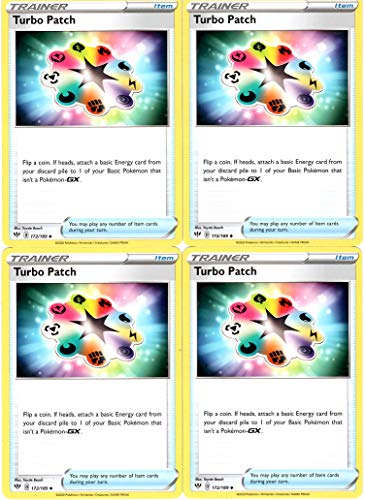 Pokemon Trainer Card Set -Turbo Patch 172 189 - Darkness Ablaze Item Card x4 Lot
