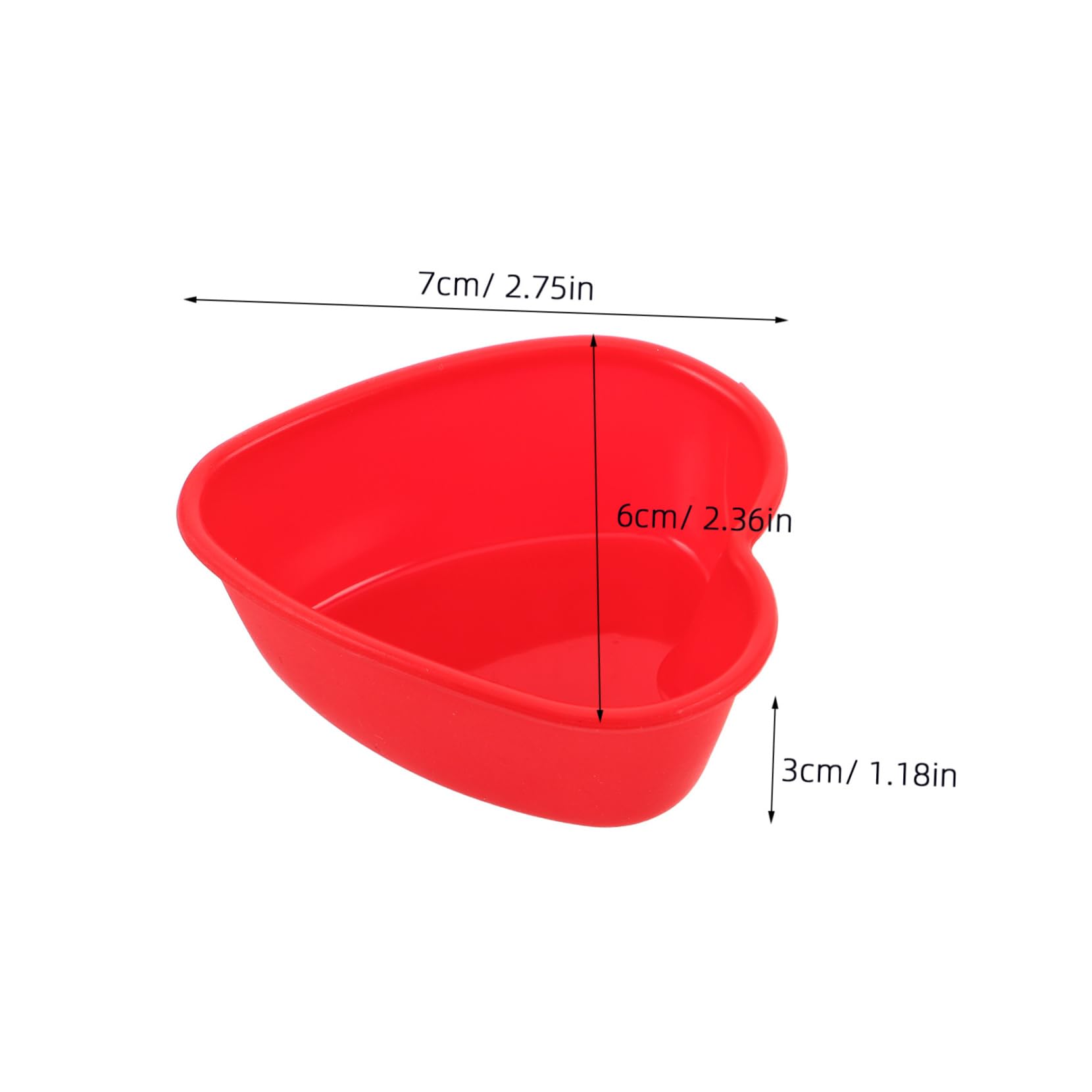 IMIKEYA 50piezas Molde de Silicona Forma de Corazón Pequeño para Hornear Cupcakes y Tartas Antiadherente para Dulces y Pasteles