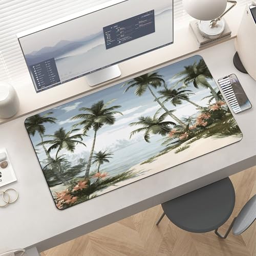 Pad Mouse Grande con Base de Goma y Diseño Tropical miniatura 6