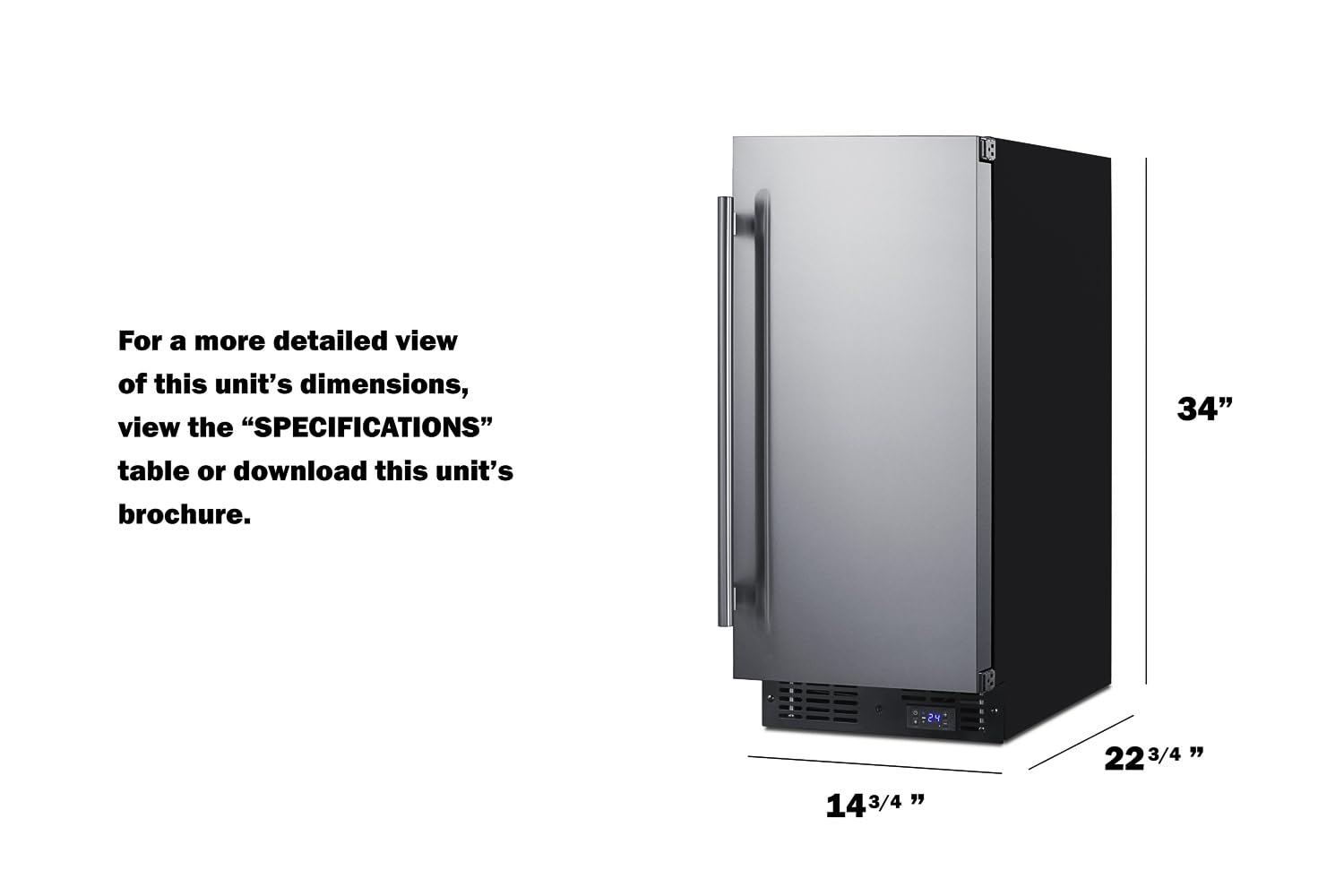 Summit Appliance 2.45 CU. FT. Frost Free Upright Commercial Freezer in Stainless Steel on Fridge.com
