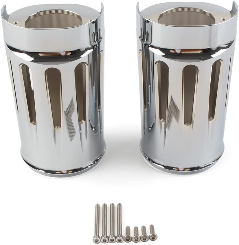 FSFY Fork Slider Can Cover for Harley Electra Street Road Glide King CVO 2014-2022, Chrome