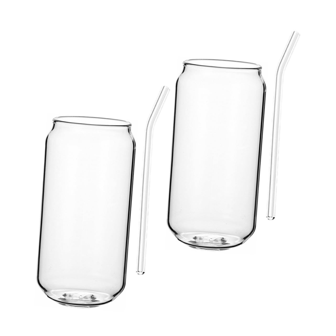 Set Da 4 Bicchieri in Vetro Resistenti Al Calore Coperchio e Cannuccia, Bicchieri Per Tè, Bevanda Calda, Latte, Cocktail, Per Casa e Feste