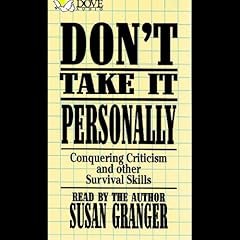 Don't Take It Personally Audiolibro Por Susan Granger arte de portada