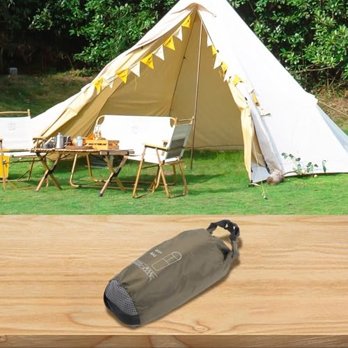Saco de dormir Bivy ultraligero impermeable 70D nylon ripstop con recubrimiento reflectivo térmico 87x33 pulg Verde para camping senderismo y supervivencia uso individual miniatura 2