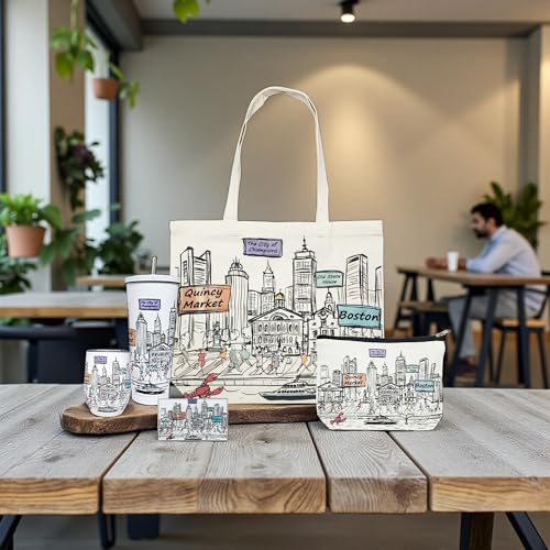 Image of Cities Around the World Artwork Tote Bag Series- Designed in the USA, 17 inchx14 inch, Double Sided Print, Souvenir & Gift