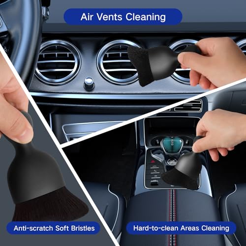 23Pcs Car Detailing Kit, Car Detailing Brush Set, Car Wash Cleaning Kit, Car Detailing Brushes, Professional Car Care Kit for Interior Exterior Wheels, Blue - Image 6