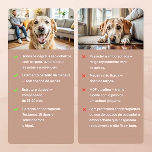 Rampa Pet 5 Degraus - Altura Regulavel (25-65 Cm)