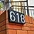 LED Solar House Number Light, Garden Numbers Solar Powered Address Sign LED Illuminated Outdoor Plaques and Wall Art Lighted Up for Home Yard Street (Digit 6)