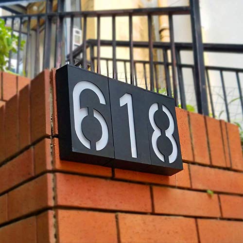Led Concept LC-DOORNO-1 Led Solar House Number Light, Garden Numbers Solar Powered Address Sign Led Illuminated Outdoor Plaques And Wall Art Lighted Up thumb #5