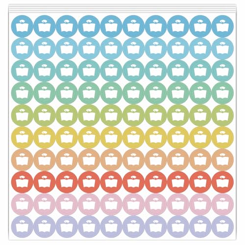 PRESSINART 1 Pieza de Pegatinas de Seguimiento de Peso Mini Calendario Pegatina de 500 Pulgadas Patrón de Balanzas de Peso Arcoíris PVC Papel Autoadhesivo para Álbumes de Recortes Agenda Decoración
