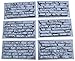 Set 6 pcs PLASTIK Mold Concrete Plaster Wall Stone Tiles for Forms Wall #W17
