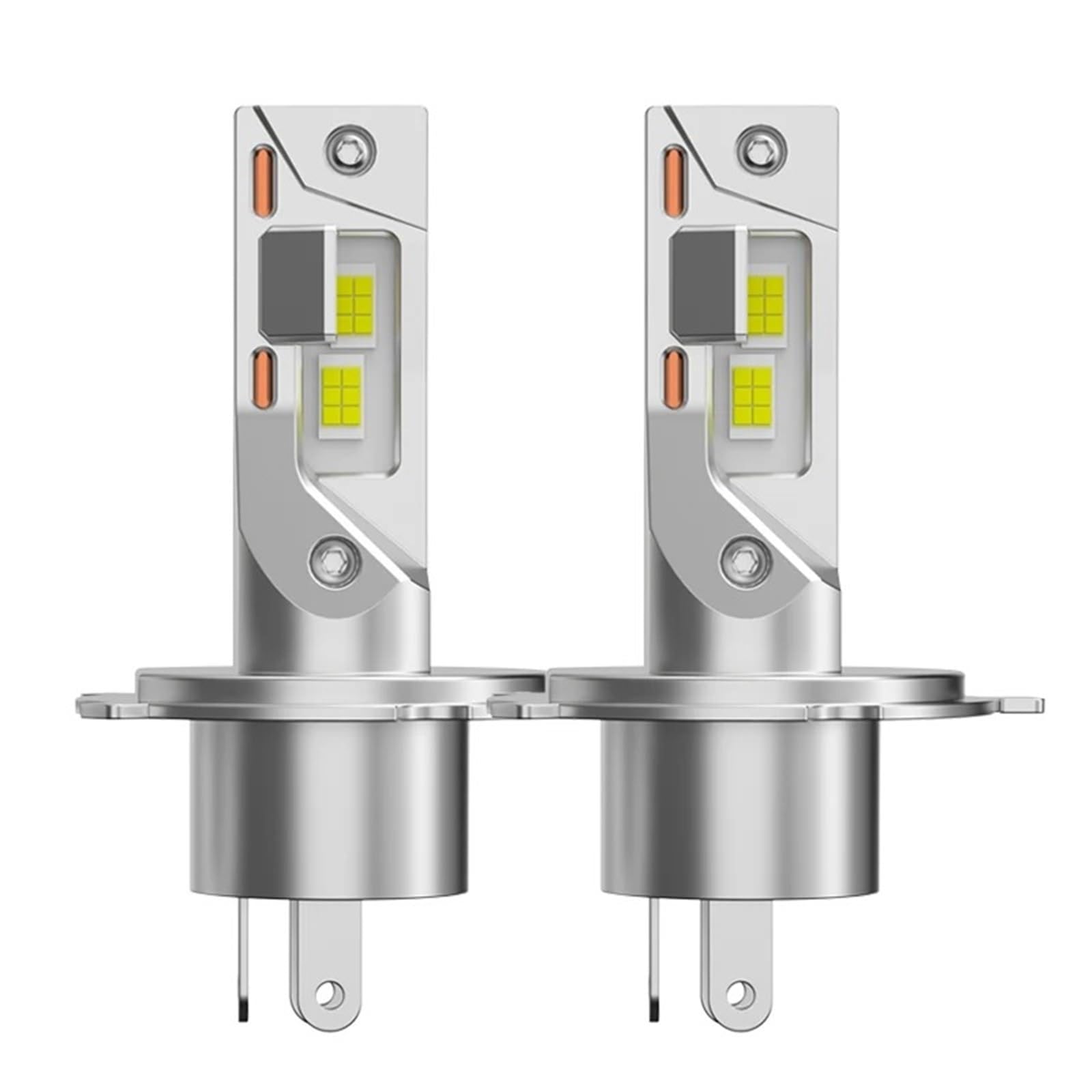 Ampoules phares LED H1 H7 H4 sans ventilateur, 5000000LM, 6000K, 4800W, 16 pièces, 7535 CSP, faisceau haut et bas 1:1, Mini + 800% lumineux Phare Avant Moto