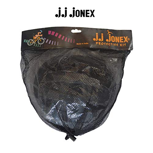 Image of JJ JONEX Protective Set Skating and Cycling for Age 4 to 7 Years Skating Guard Combo (Small, Black /Green) (MYC)