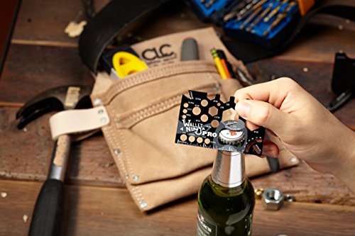Wallet Ninja PRO: 26 in 1 Credit Card Multitool (Measure Bits & Bolts, Wrenches, Protractor, Bottle Opener)