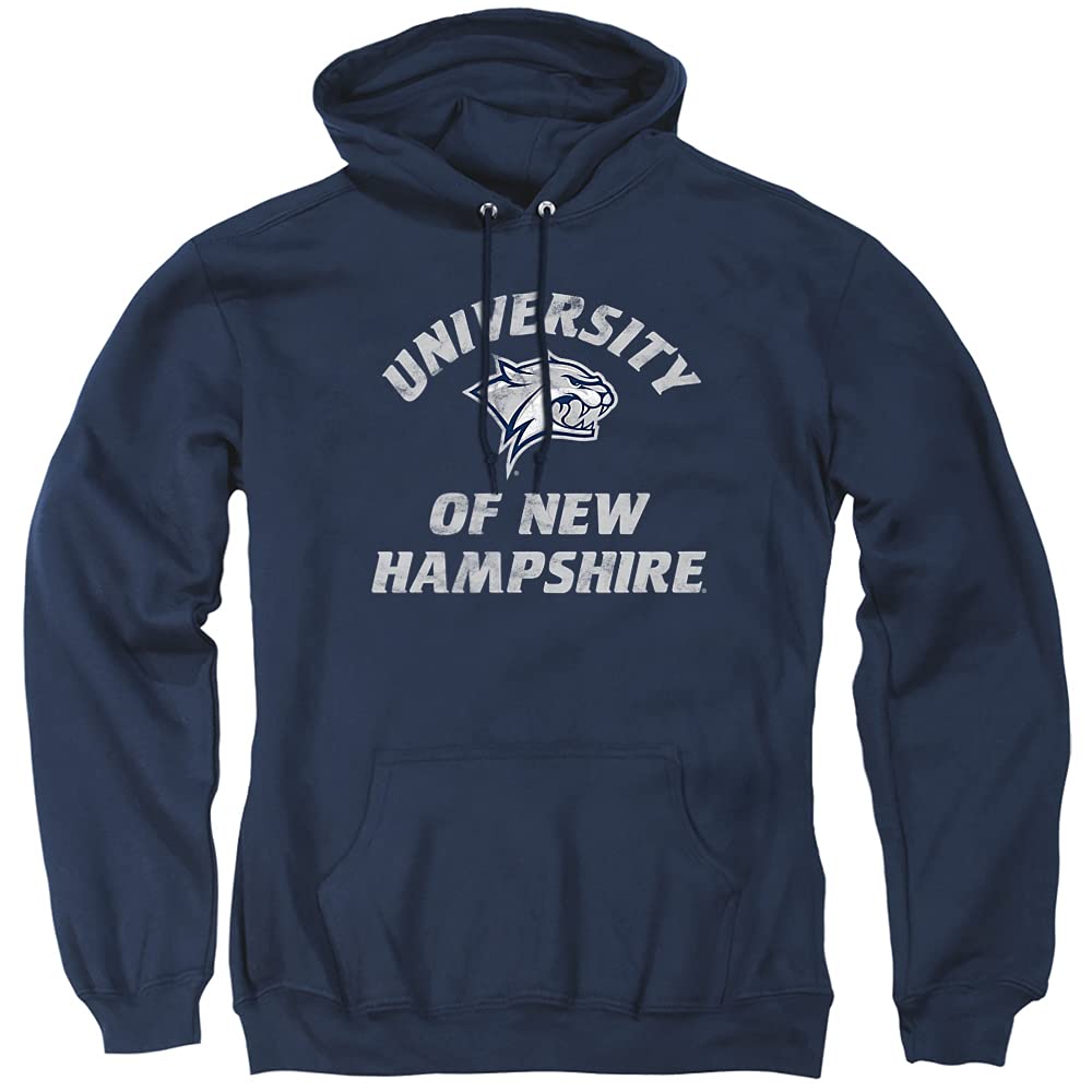 University of New Hampshire Official Wildcats Logo Unisex Adult Pull-Over Hoodie,Navy, 2X-Large