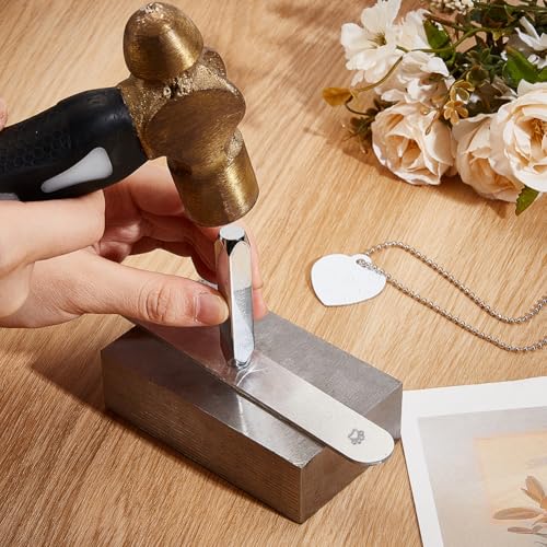 BENECREAT 6mm 1/4 'Pfoten Metall Design Stempel Stanzwerkzeug - Galvanisch Hartstahl Werkzeuge zum Stanzen von Metall, Schmuck, Leder, Holz