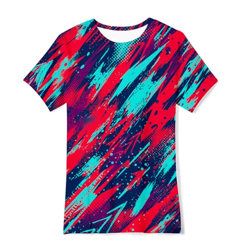 Image of uideazone Tshirts for Boys Kids Short Sleeve T-Shirt 3D Graphic Tee Shirts Tops Clothes 4-16 Years