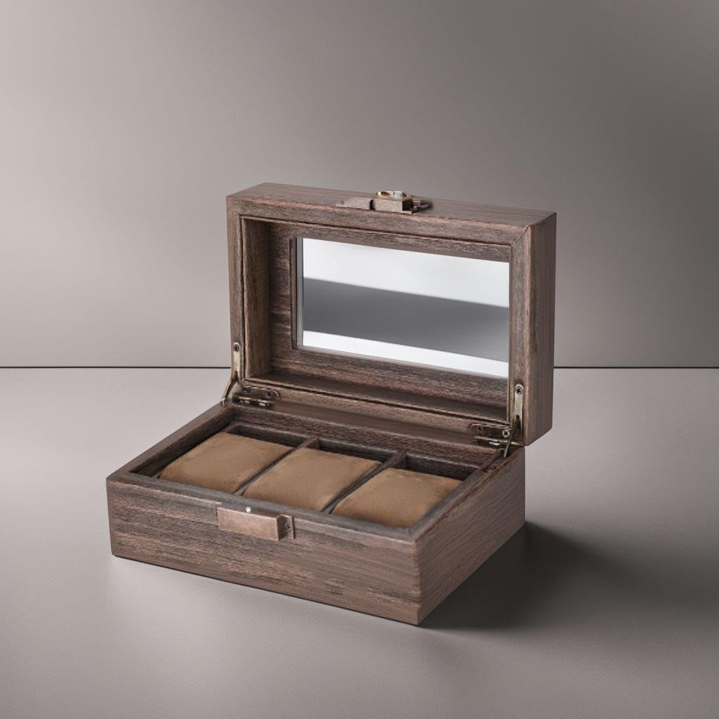 3本用 高級ウォッチケース 腕時計アクセサリー収納ボックス 高級ウォッチケース 3本用 腕時計アクセサリー収納ボックス