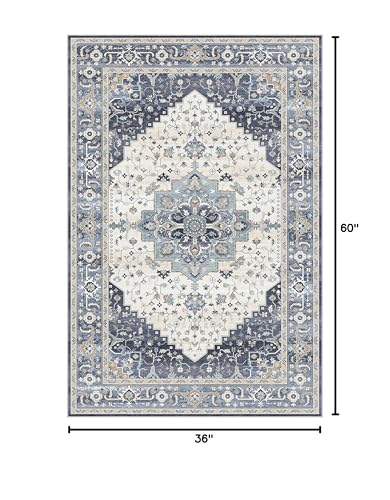 Tapete Vintage Dripex Lavable 3x5 Pies Boho Floral miniatura 2