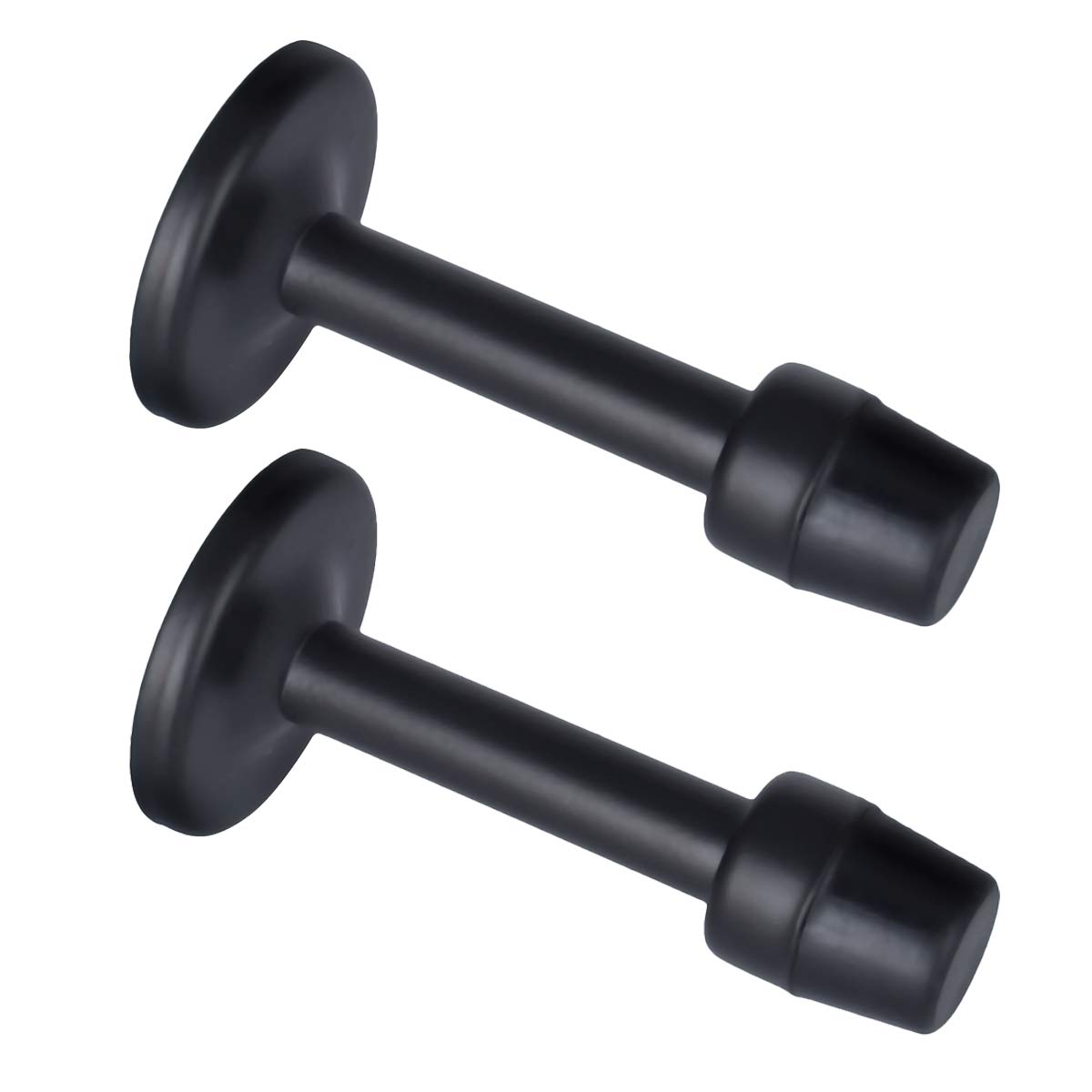Buy TEK 2 Pack Black Door Stops, 3 inch Heavy Duty Solid Stainless