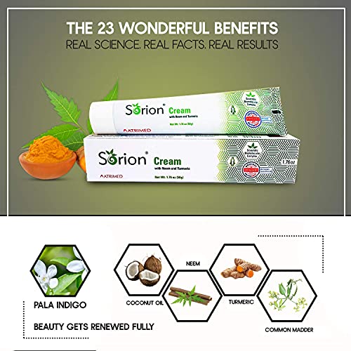 Sorion Cream for Comforting Dry Skin and Ayurveda Skin Care with Coconut Oil, Neem, Turmeric, Pala Indigo and Vitamin E - Image 6