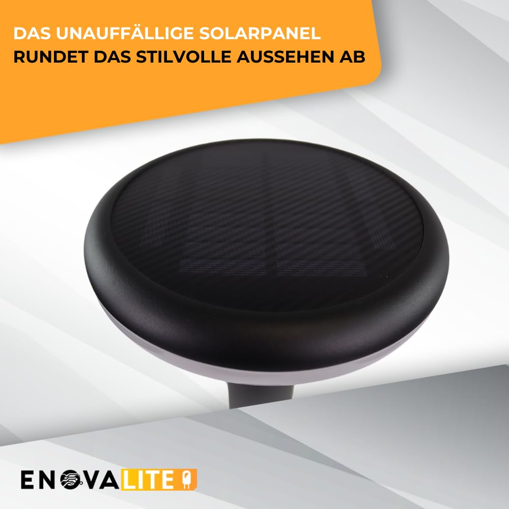 2er Set Solar Wegeleuchte mit Bewegungsmelder - 3 Lichtmodi - 3000K Warmweiß - IP54 wetterfest - Aluminium - runde LED Außenleuchte Pollerleuchte Garten Terrasse