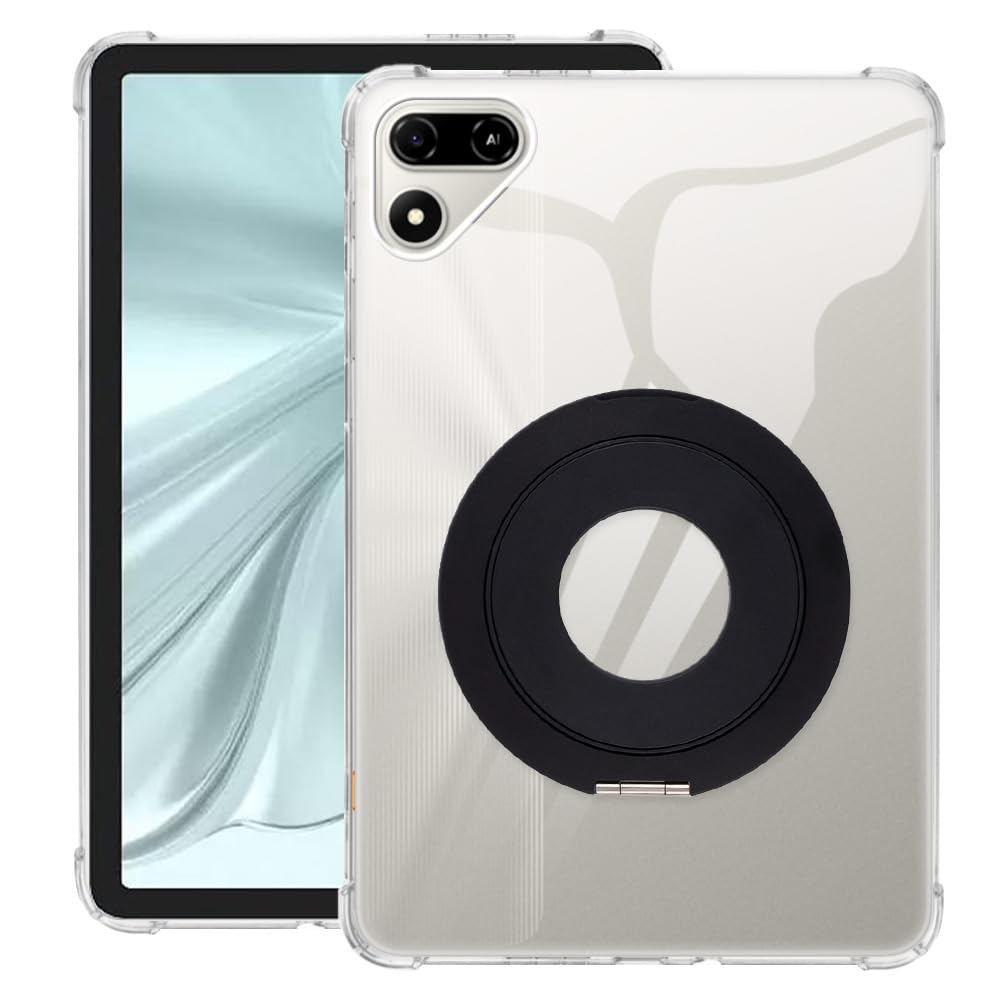 Case and Tablet Stand for Tecno MegaPad SE 2 9.7 2026 - Clear+Black