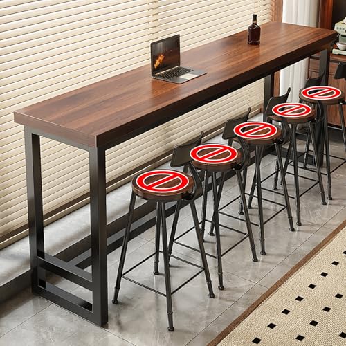 Juego de mesa de bar de madera, isla de cocina moderna para espacios estrechos, ideal para uso en el salón, dimensiones