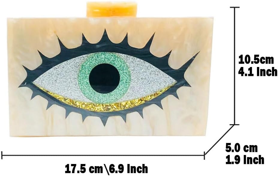 Boutique De FGG Acrylic Clutch Purses for Women Evening Handbags Chain Shoulder Bag Party Prom Luxury Marble Clutches,Mini - Image 4